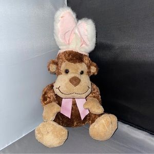 Animal Adventure Plush"  Bunny" Monkey Rabbit Ears headband & Cottontail Easter
